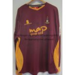 MATCH WORN SHIRT Bradford City from the 2009-2010 season with Seventeen Signatures, Surridge kit