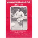 GEORGE BEST Programme for Workington v Lancashire Football League XI 9/4/1986 in which Best appeared