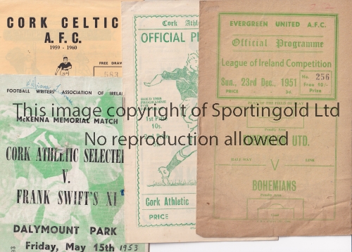 REPUBLIC OF IRELAND A collection of 29 programmes 1951-1983 all featuring clubs matches in the