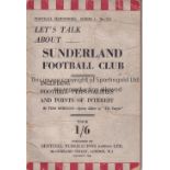 SUNDERLAND Let's Talk About booklet circa 1948. Cover creased. Fair to generally good