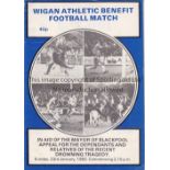 GEORGE BEST Programme for Wigan Athletic v Blackpool 23/1/1983 and Bobby Charity Select v Willie