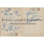 WEST BROMWICH ALBION 1950'S AUTOGRAPHS Two album sheets signed by 11 players including Millward,