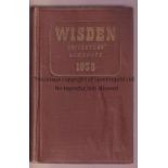 CRICKET WISDEN Original publishers hard back John Wisden Cricketers' Almanack for 1938. 75th