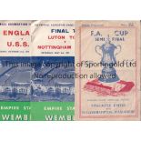 1950'S & 1960'S FOOTBALL PROGRAMMES Forty five including Newcastle v Wolves 50/1 FA Cup S-F slightly