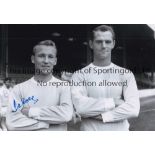 PETER DOBING B/w 12 x 8 photo showing Dobing and his Manchester City team mate Bill Leivers posing