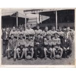 NEWPORT COUNTY B/W 10" X 8" team group press photo issued by South Wales Argus issued in May 1966.