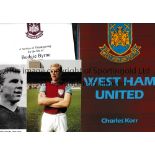 WEST HAM A collection of West Ham items. "West Ham United" hardback book with cover by Charles