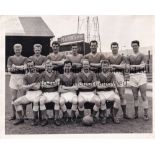 CARDIFF CITY An original 10" X 8" B/W team group Press photo with paper notation legend on the