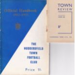 HUDDERSFIELD Two Huddersfield Town Official Handbooks 1939/40 (lacks staples) and 1952/53. Fair to