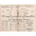 ARSENAL V MIDDLESBROUGH 1935 Programme for the League match at Arsenal 7/12/1935. Slightly rusty