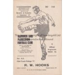 TOTTENHAM HOTSPUR Programme for the away Eastern Counties League match v. Harwich and Parkeston 24/