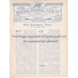 ARSENAL Four page home programme v Newcastle United 17/1/1925. Ex Bound Volume. Generally good