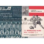 EUROPEAN CUP FINAL & SEMI-FINAL 1964 Real Madrid v Inter Milan played in Vienna 27 May 1964 with