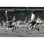 MANCHESTER UNITED A colorized 12 x 8 photo of the winning goal against Liverpool in the 1977 FA