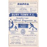 WEST HAM UNITED Programme for the away Met. League match v. Bury Town 29/8/1966, horizontal crease