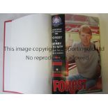 NOTTINGHAM FOREST Professionally bound volume, in red with gold lettering from season 93-94. Good