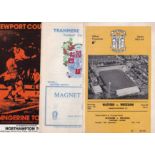 WELSH FOOTBALL PROGRAMMES Over 150 programmes including Internationals and English Football League