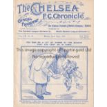 CHELSEA Programme for the home match v Blackpool 22/4/1912. Ex Bound Volume. No writing. Generally