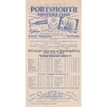 PORTSMOUTH Gatefold programme Portsmouth 'A' v Portsmouth Electricity 24/12/1949. Good
