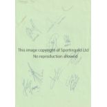 FOOTBALL AUTOGRAPHS Two large signed sheets including Djorkaeff, Karembeu and Thuram of France, a