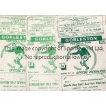 GORLESTON FC Twelve home programmes v. Bury Town 55/6 writing on cover and 59/60 marked and small