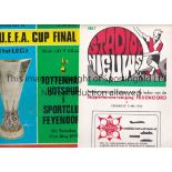 UEFA CUP FINAL 1974 Programme for both legs of Tottenham v Feyenoord. Programme at Tottenham is very