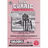 GEORGE BEST Programme for the Tony Currie Testimonial 5/10/1986 at Sheff. Utd. FC in which Best