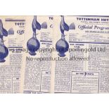 SPURS A collection of 14 Tottenham Reserves home programmes from the 1953/54 season v Chelsea ,