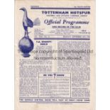 CHARITY SHIELD Four page programme at White Hart Lane Tottenham Hotspur v Newcastle United Charity