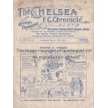 CHELSEA / READING Programme Chelsea v Reading FA Cup 1st Round Replay 12/1/1921. Not Ex Bound