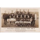 WOOLWICH ARSENAL Postcard of a Woolwich Arsenal team picture from season 1908/09. Generally good