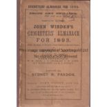 CRICKET WISDEN Original paper back brown coloured soft back John Wisden Cricketers' Almanack for