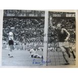 MARTIN PETERS A b/w 16 x 12 photo of Peters running away in celebration after scoring in England’s