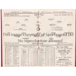 ARSENAL V LIVERPOOL 1935 Programme for the League match at Arsenal 26/12/1935, staples removed.