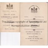LONDON X1 MATCHES Two Itinerary cards for London X1 amateur matches v Copenhagen 20/9/1925 and