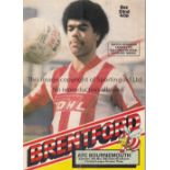 GEORGE BEST Programme for the Bournemouth away match at Brentford 14/5/1983 in which Best played for