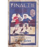 FA CUP FINAL 1927 Programme FA Cup Final Arsenal v Cardiff City 23/4/1927. Pieces missing at lower