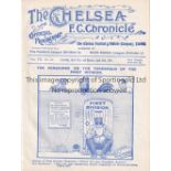 CHELSEA Programme for the home match v Bradford Park Avenue 27/4/1912. Also includes v Arthur Thomas
