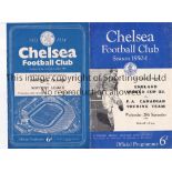 CHELSEA Two programmes for matches at Stamford Bridge England World Cup X1 Charity Shield 20/9/