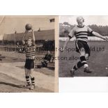 NEWPORT COUNTY Seven B/W photos, one of which is a reprinted team group from August 1957. The others