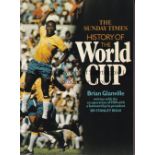 WILF MANNION AUTOGRAPH Softback book, The Sunday Times History of the World Cup by Brian