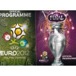 EUROS/ WORLD CUP A collection of 6 World Cup and 14 Euros programmes. World Cup to include 1978 (ITV