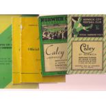 NORWICH Five Norwich City Official Handbooks 1938/39 , 1939/40, 1953/54, 1956/57 and 1961. Generally