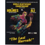 MUHAMMAD ALI V LARRY HOLMES 1980 Onsite programme for "The Last Hurrah" 2/10/1980 in Caesars Palace,