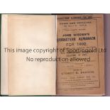 CRICKET WISDEN Green rebind of original softback John Wisden Cricketers' Almanack for 1902. 39th