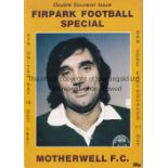GEORGE BEST Programme for Motherwell v San Jose Earthquakes 11/10/1981 in which Best played for