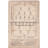 NOTTS COUNTY Six page Card programme Notts County v Sheffield Town played at Trent Bridge ,