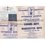 SPURS A collection of 11 Tottenham home programmes from the Double winning 1960/61 season with