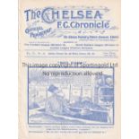 CHELSEA Programme for the home match v Clapton Orient 11/2/1911. Also includes v Crystal Palace