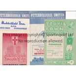 PETERBOROUGH Five Peterborough United programmes from their FA Cup run in the 1956/57 season plus